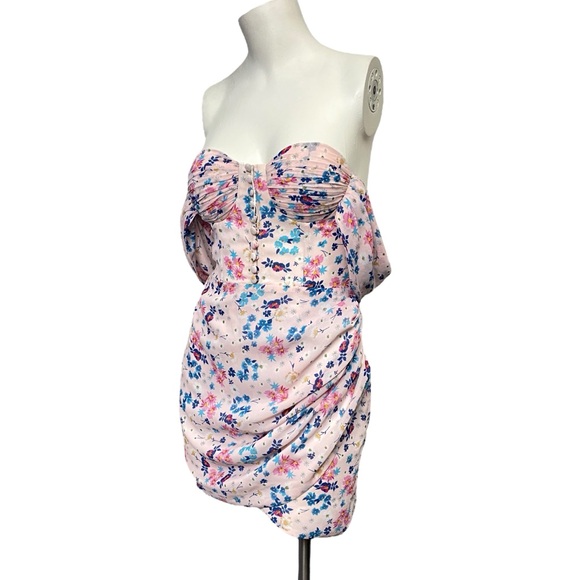 Adierlina off shoulder Pink Blue Coquette corset Small Mini Micro party dress - Picture 7 of 9